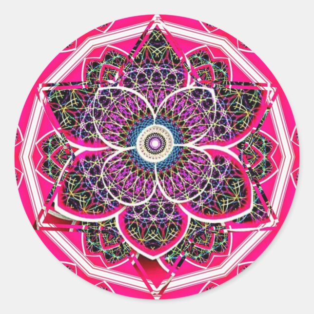 unique Mandela design Classic Round Sticker (Front)