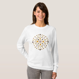 Unique Mandela Pressed Flower From Original Art T-Shirt