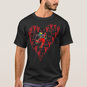 Unique Mardi Gras Crawfish Boil Cute Crawfish Hear T-Shirt