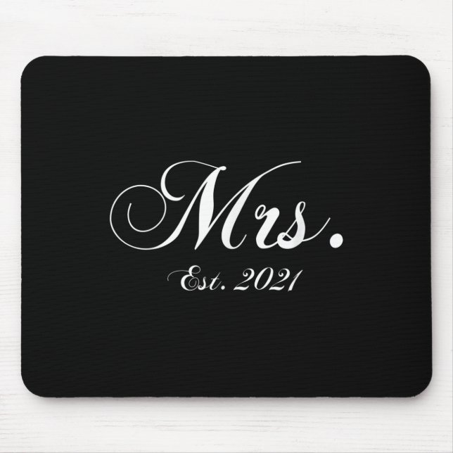 Unique Matching Honeymoons Gifts For Bride Mrs. Es Mouse Pad (Front)
