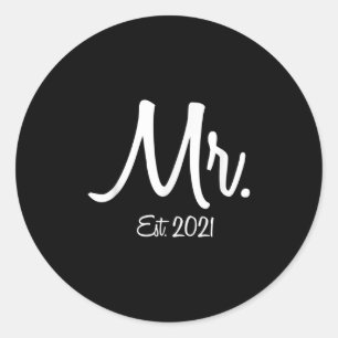 Unique Matching Wedding Gift For Bride &amp; Groom Classic Round Sticker