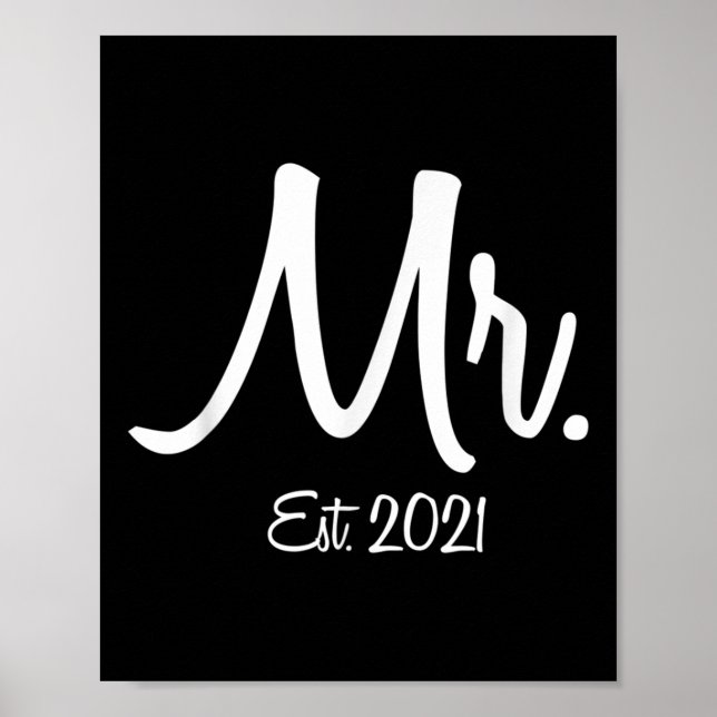 Unique Matching Wedding Gift For Bride &amp; Groom Poster (Front)