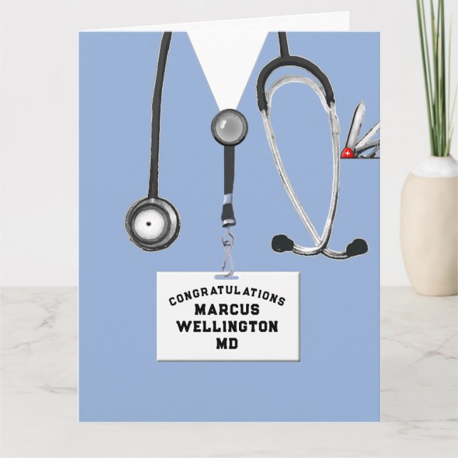 Unique Medical School Graduation Card (Front)