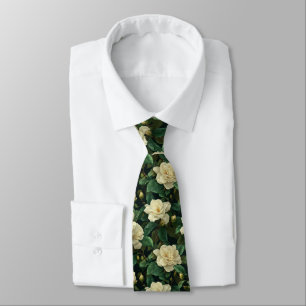 Unique Mens Accessories Gardenias Floral Tie