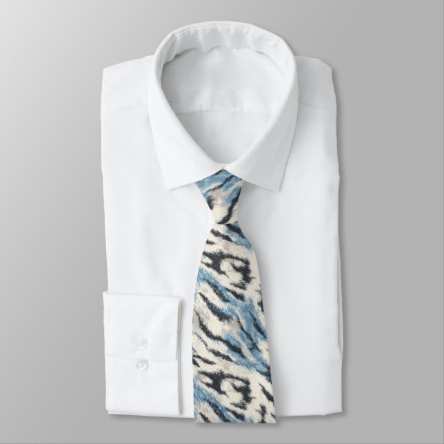 Unique Menswear Ties Tiger Print (Tied)