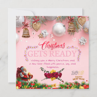 Unique Merry Christmas Card for Family & Friends
