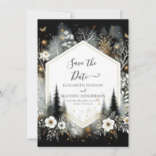 Unique Minimalist Enchanted Forest Wedding Save The Date