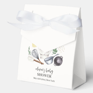 Unique Minimalist Modern Little Chef Baby Shower Favour Box