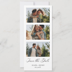 Unique Minimalist Photo Booth Strip Save The Date