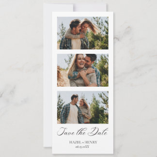 Unique Minimalist Photo Booth Strip Save The Date
