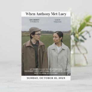 Unique Minimalist Photo wedding Invitation