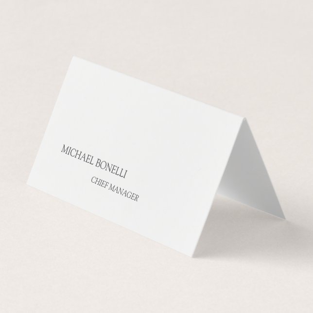 Unique Modern Black & White Minimalist Business Card (Front)