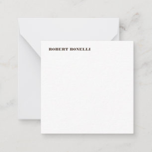 Unique Modern Black White Your Name Minimalist Card
