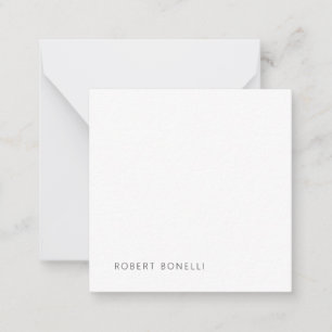 Unique Modern Black White Your Name Minimalist Card