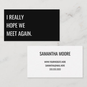 Unique Modern Bold Black Typography Creative Business Card