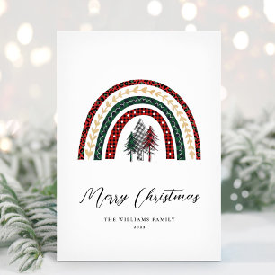 Unique Modern Christmas Rainbow Non-Photo Holiday  Card