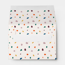Unique Modern Colourful Terrazzo Print Envelope 