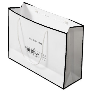 Unique & modern custom logo boutique shopping bag
