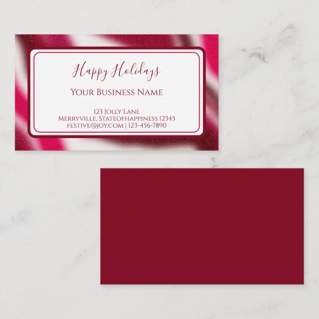 Unique Modern Festive Christmas Business Promotion Business Card (Front/Back)