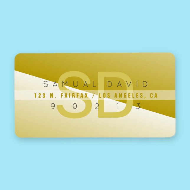 Unique Modern Gold Return Address Label (Creator Uploaded)
