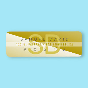 Unique Modern Gold Return Address Label