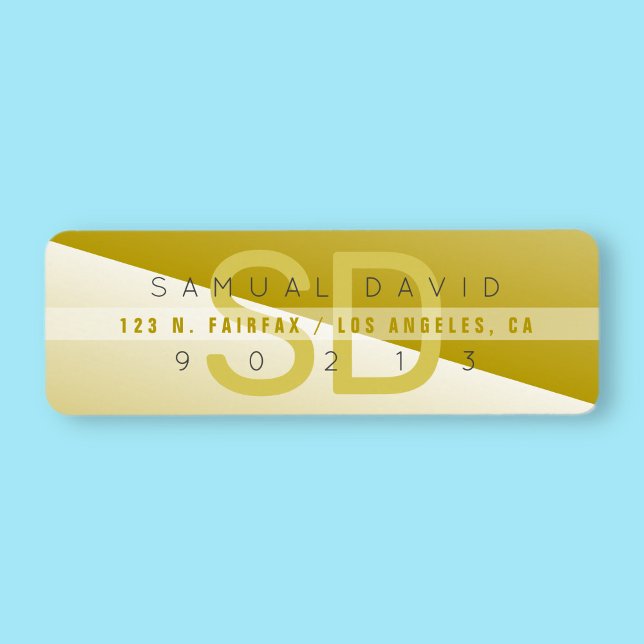 Unique Modern Gold Return Address Label (Creator Uploaded)