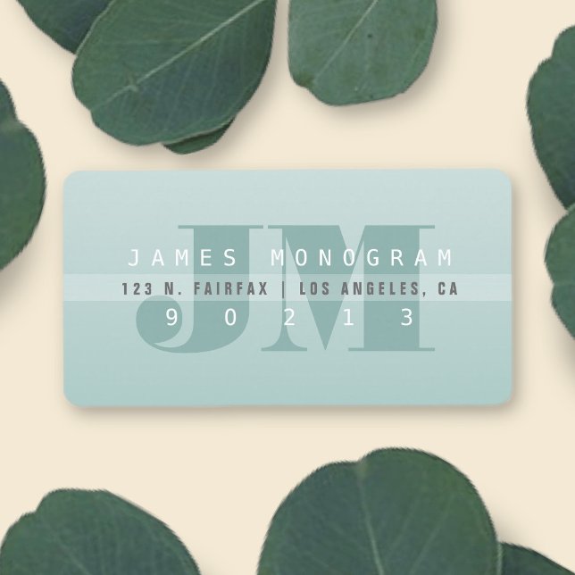 Unique Modern Grayish Greens Return Address Label (Creator Uploaded)