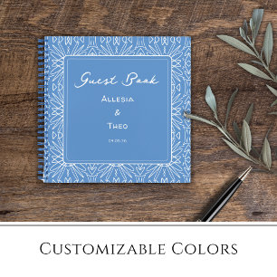 Unique Modern Greek Style Wedding Guest Book