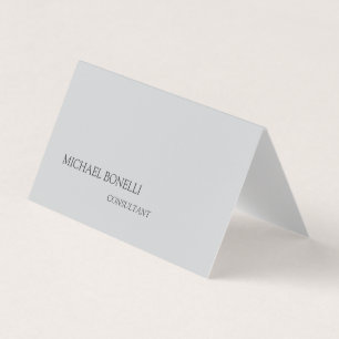Unique Modern Grey Background Consultant Business Card