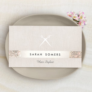 Unique Modern Hair Stylist Scissors  Business Card