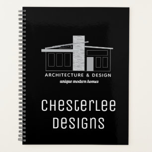 Unique Modern Home Logo Real Estate Black Planner