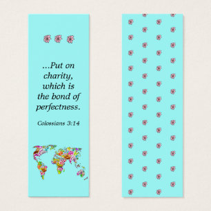Unique Modern Inspirational Floral Bible Bookmark