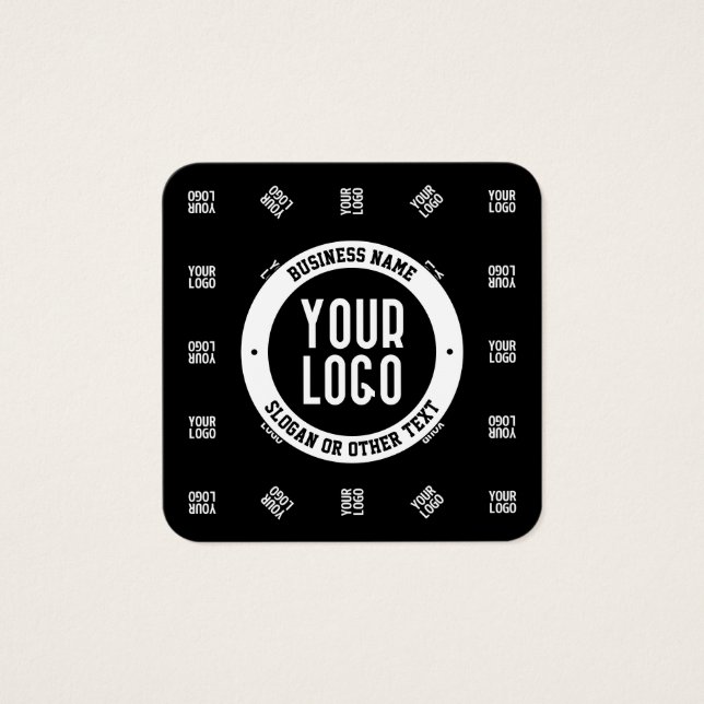 Unique Modern Logo Pattern Template | Black (Front)