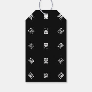 Unique Modern Logo Pattern Template   Black Gift Tags
