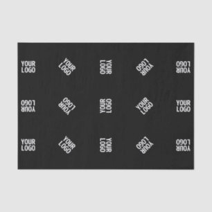 Unique Modern Logo Pattern Template   Black Tissue Paper