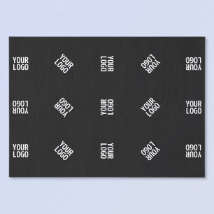Unique Modern Logo Pattern Template   Black Tissue Paper