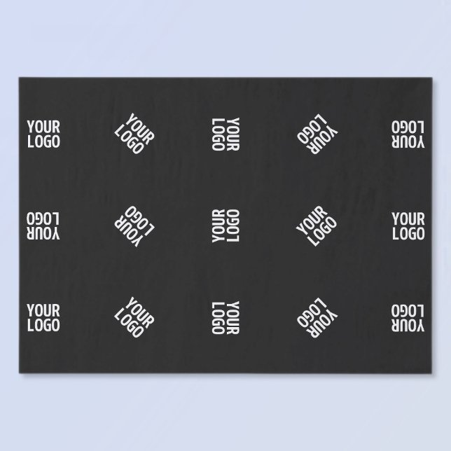 Unique Modern Logo Pattern Template | Black Tissue Paper (Creator Uploaded)