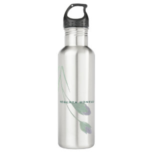 Unique Modern Minimalist Floral Add Name 710 Ml Water Bottle