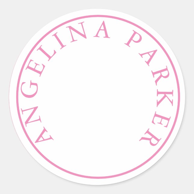 Unique Modern Minimalist Plain Classic Round Sticker (Front)