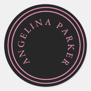 Unique Modern Minimalist Plain Classic Round Sticker