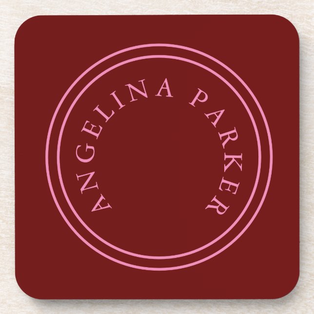 Unique Modern Minimalist Plain Coaster (Front)