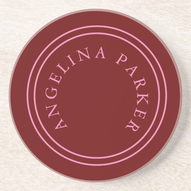 Unique Modern Minimalist Plain Coaster (Front)