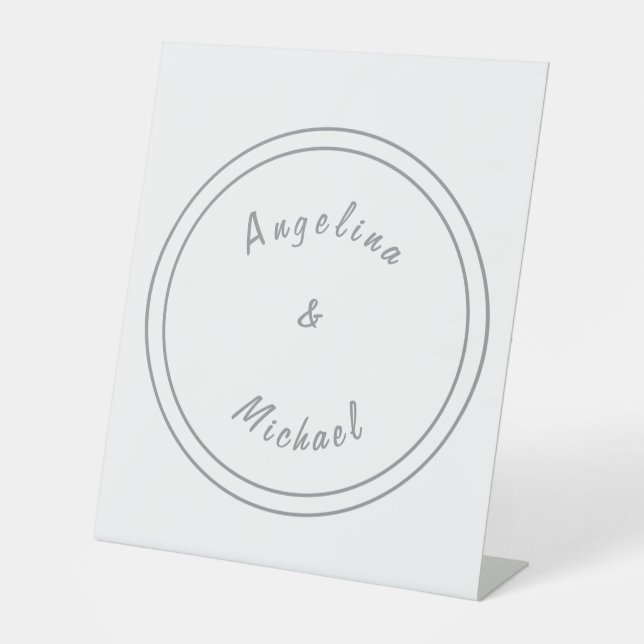 Unique Modern Minimalist Plain Pedestal Sign (Front)