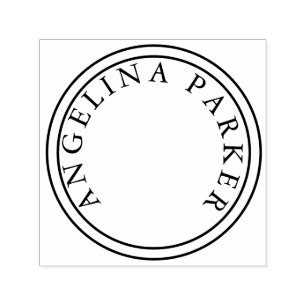 Unique Modern Minimalist Plain Self-inking Stamp