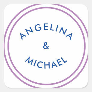 Unique Modern Minimalist Plain Square Sticker