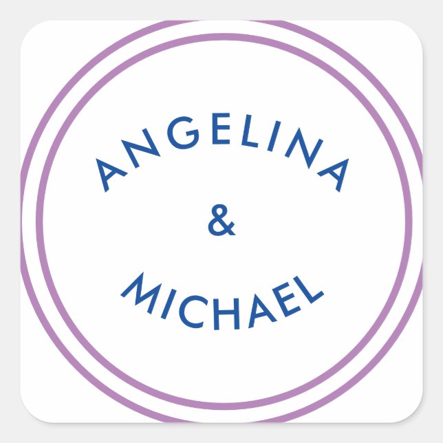 Unique Modern Minimalist Plain Square Sticker (Front)