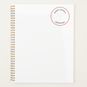 Unique Modern Minimalist Red Black White Curvature Planner