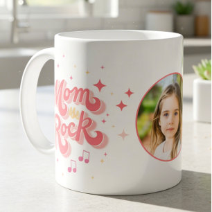 Unique Modern Mum Personalised Photo Coffee Mug