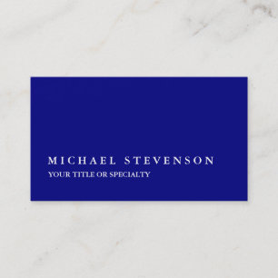 Unique Modern Navy Blue Business Card