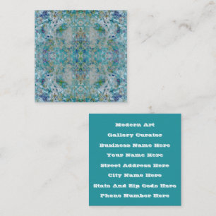 Unique Modern One Of A Kind Abstract Art Design Square Business Card